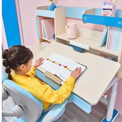 Quality Kids tables set kids study desk with bookshelf for Sale
