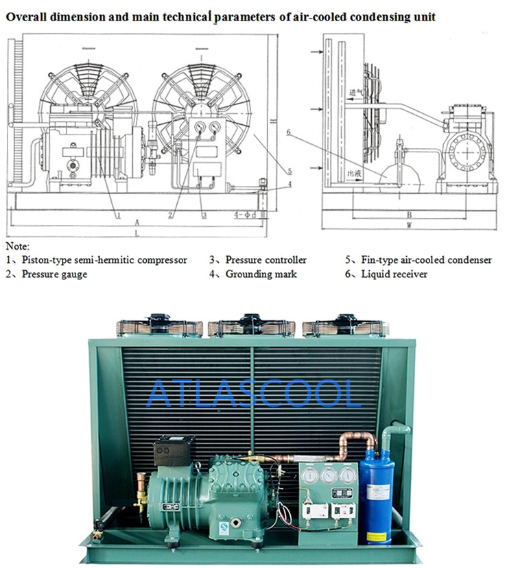 caminar en la unidad de condensación del congelador walk in freezer condensing unit