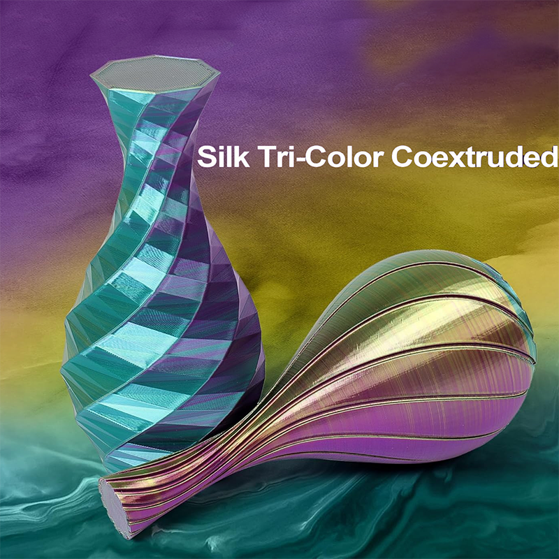 Tri Color Silk PLA Filament Tri Color Silk PLA Filament