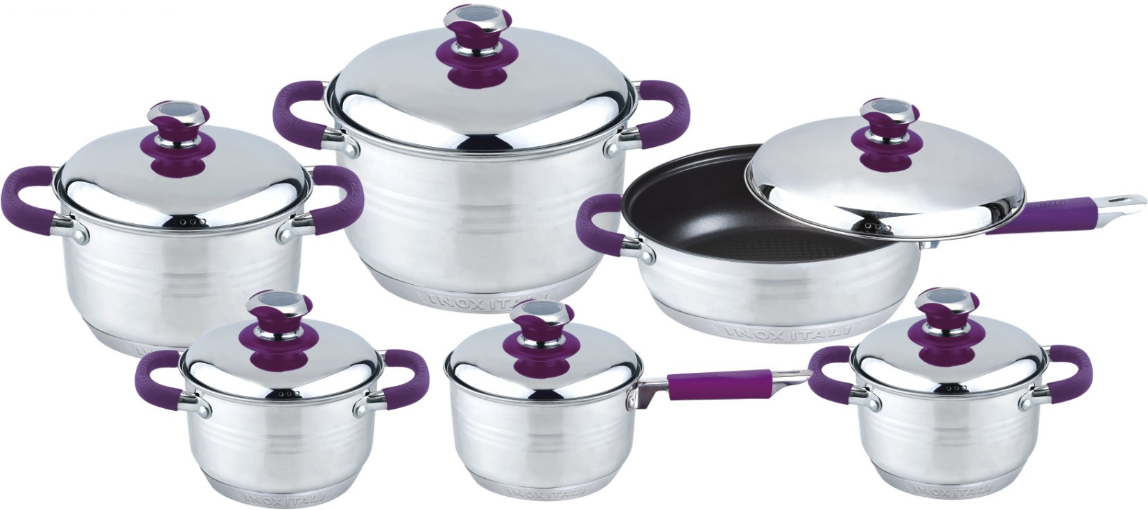 Therm soft touch 12pcs cookware set	