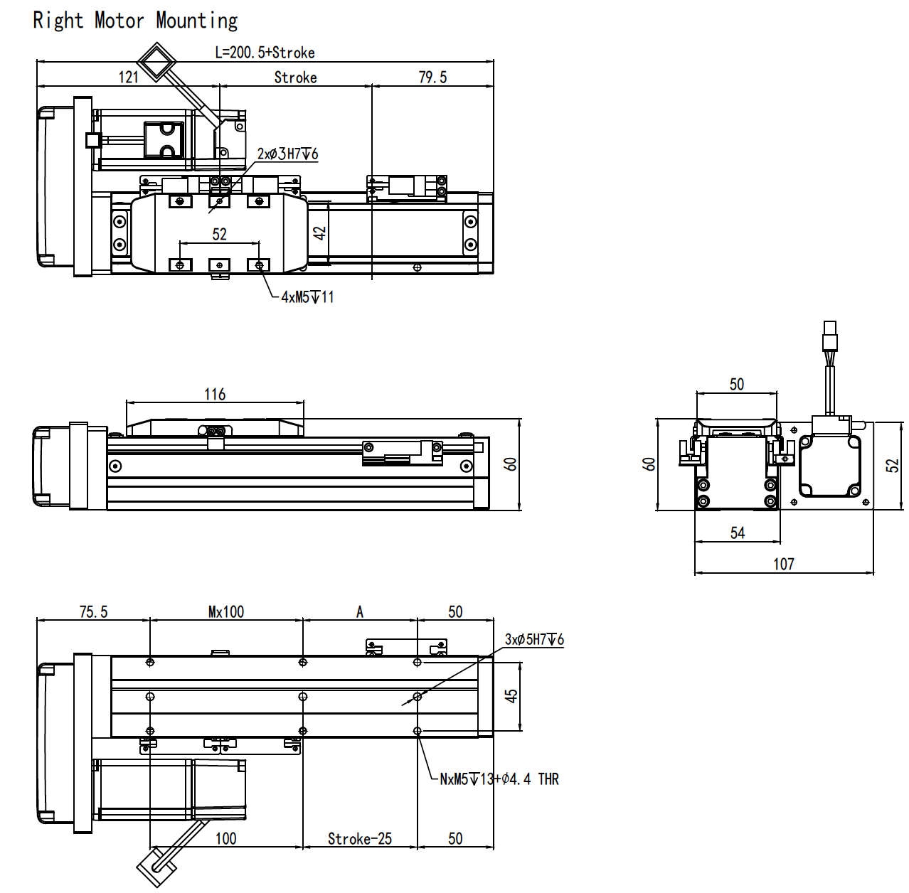 linear module mounting (right) linear module mounting (right)