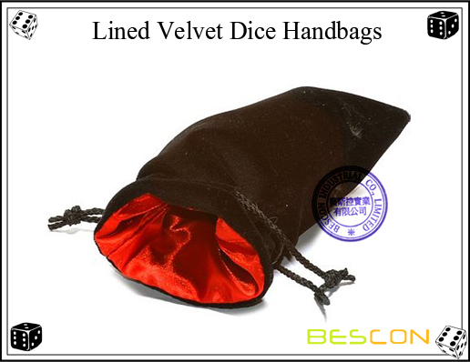 Gefütterte Samt-Würfel-Handtaschen Lined Velvet Dice Handbags