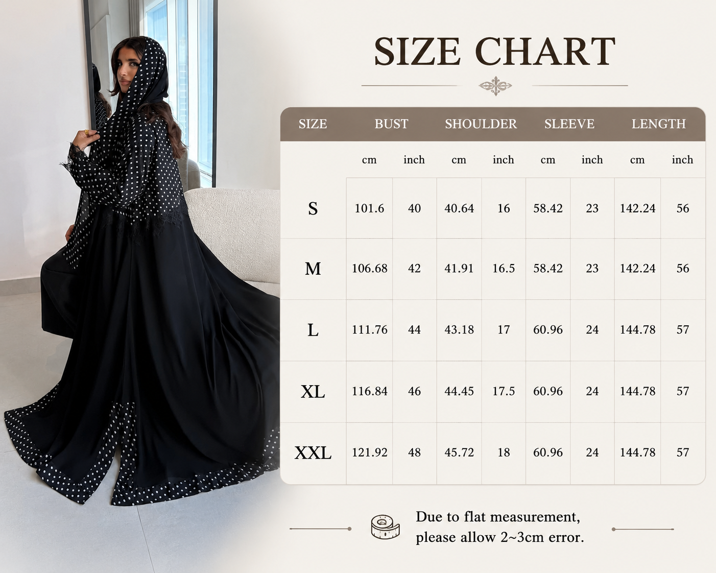 Polka Dot Lace Trim Open Abaya (1) Polka Dot Lace Trim Open Abaya (1)