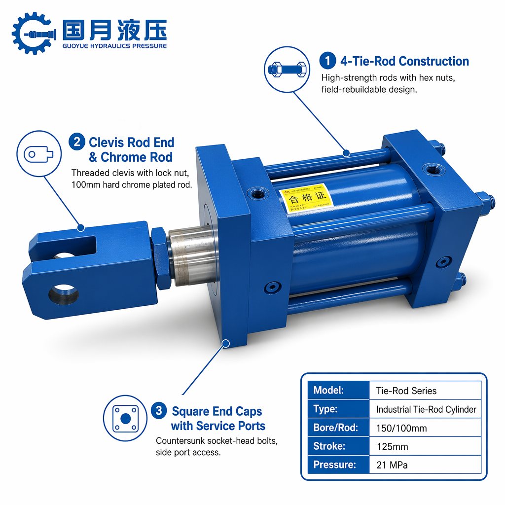 Engineering oil cylinder rod series 150-100-125 Engineering oil cylinder rod series 150-100-125