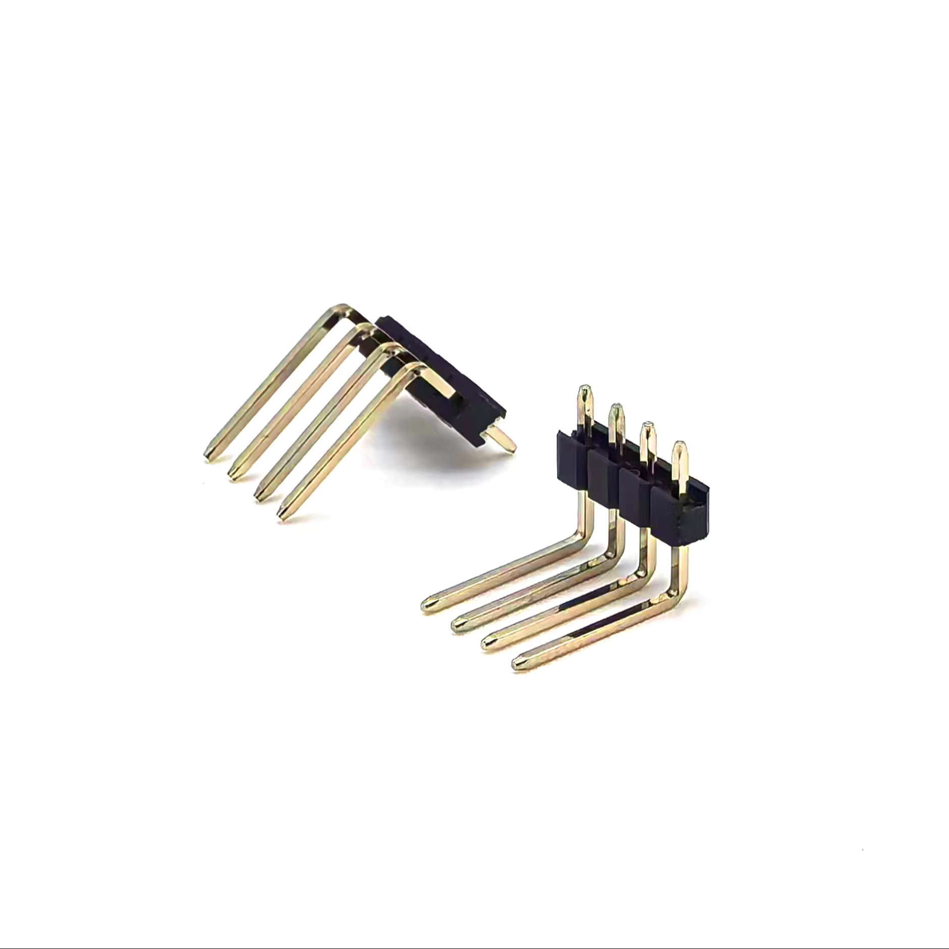 2.54mm Pitch Pin Header Connector Single Row Right Angle SQ0.64mm H2.5mm 1*4P 2.54mm Pitch Pin Header Connector Single Row Right Angle SQ0.64mm H2.5mm 1*4P