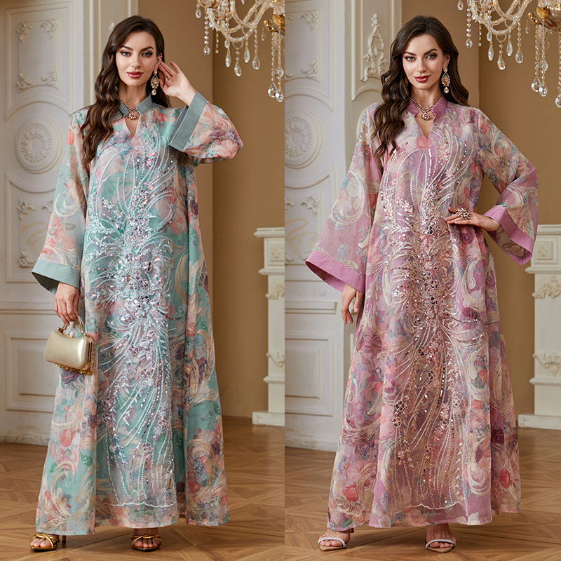 Luxury Abaya Jalabiya Dress for Muslim Women AB562 (1) Luxury Abaya Jalabiya Dress for Muslim Women AB562 (1)
