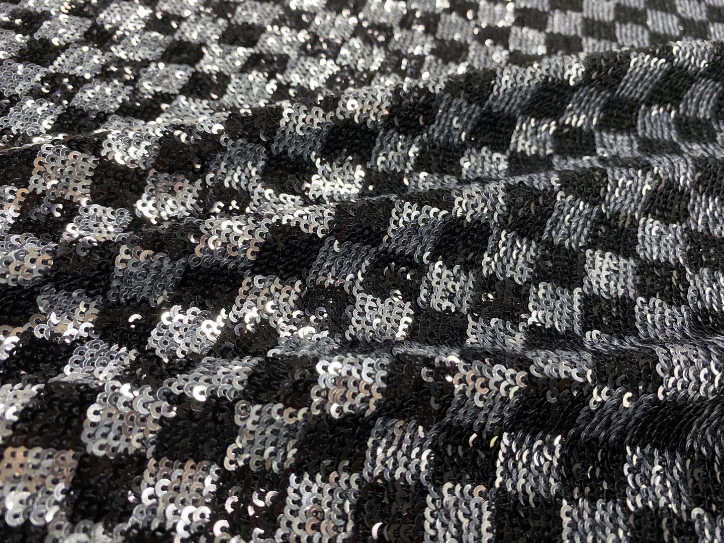 Sequin Square Embroidery Fabric