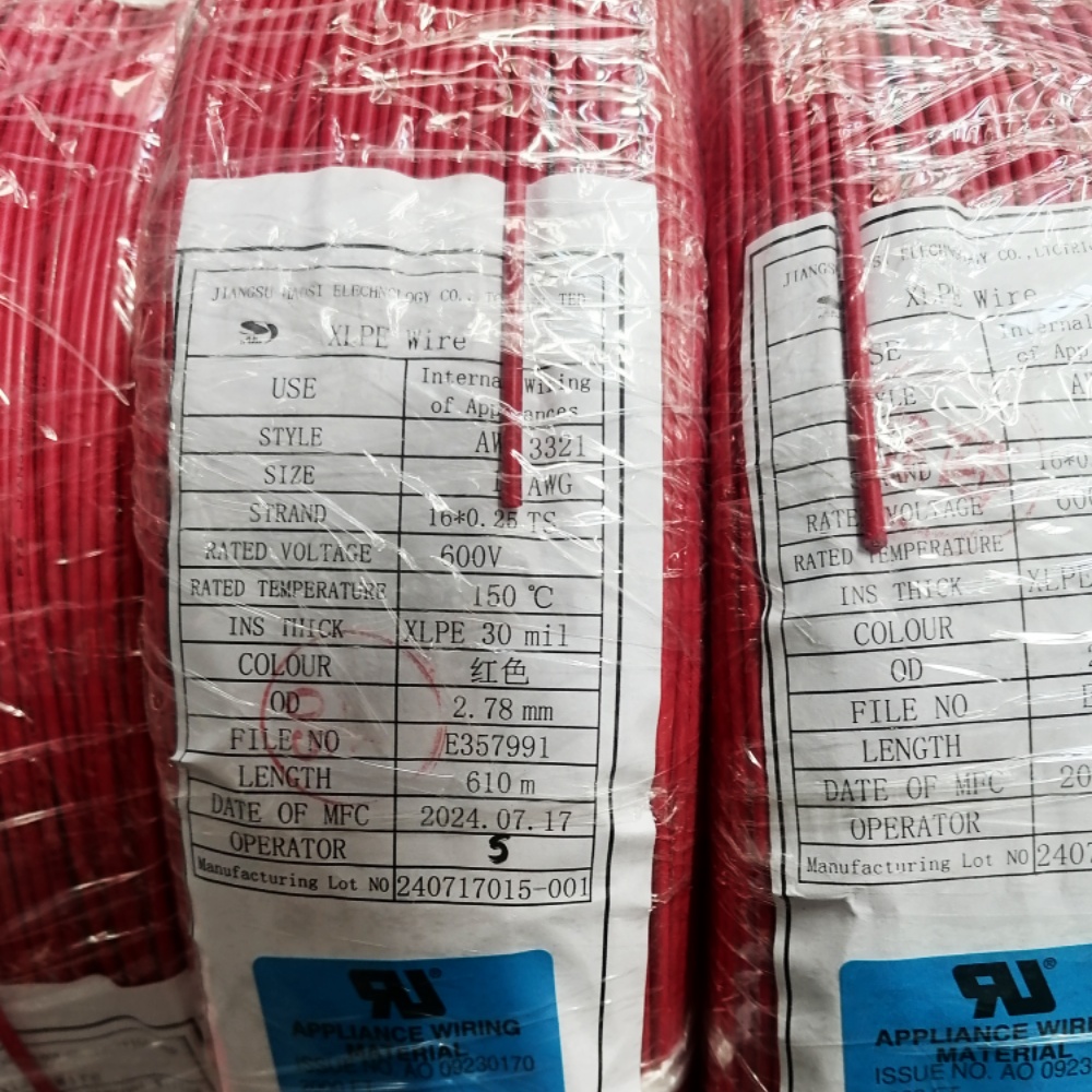 XLPE WIRE UL3321 18# RED XLPE WIRE UL3321 18# RED