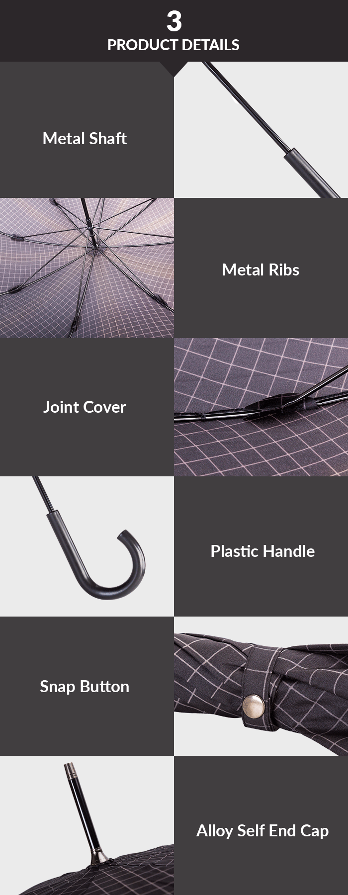 ร่มลายสก๊อต plaid stick umbrella