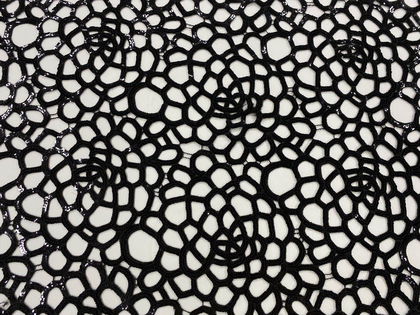 Coil Chemical Lace Embroidery Fabric