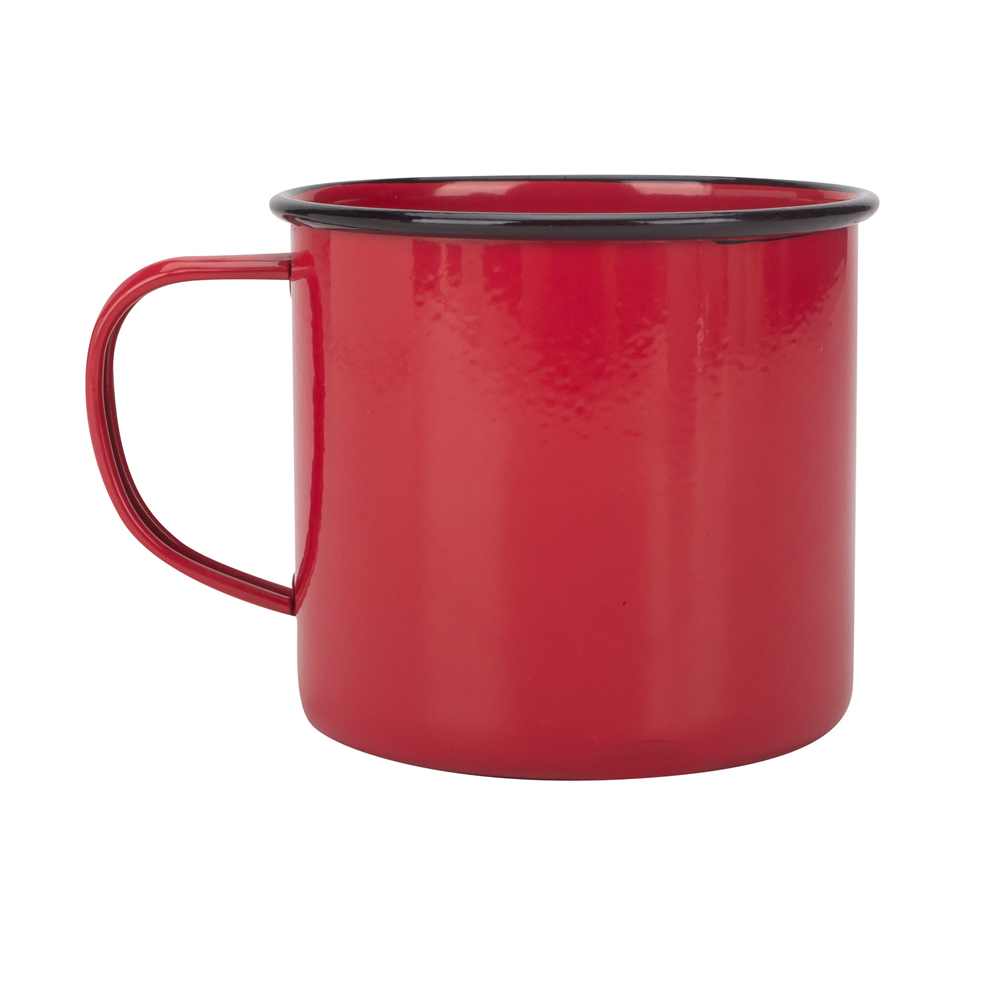 Red Enamel camping mug