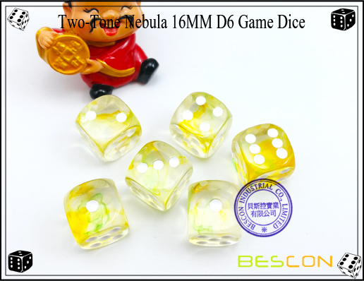 Nebulosa de Dos Tonos 16MM D6 Juego Dice-2 Two-Tone Nebula 16MM D6 Game Dice-2