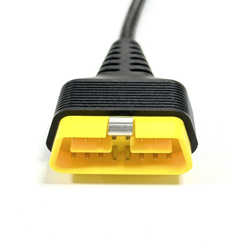 OBDII 16Pin Male to Male Diagnostic Extension Cable, 1020mm Yellow Connector OBDII 16Pin Male to Male Diagnostic Extension Cable, 1020mm Yellow Connector