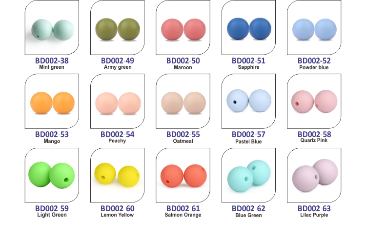 Lebensmittelqualität Silikon Zahnen Perlen food grade silicone teething beads
