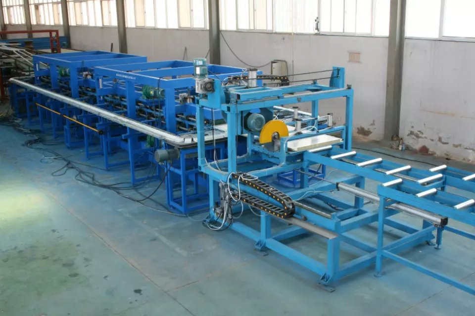 rockwool sandwich board production line eps rock wool sandwich panel production line