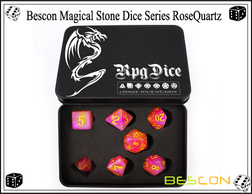 RoseQuartz Dice-6 RoseQuartz Dice-6