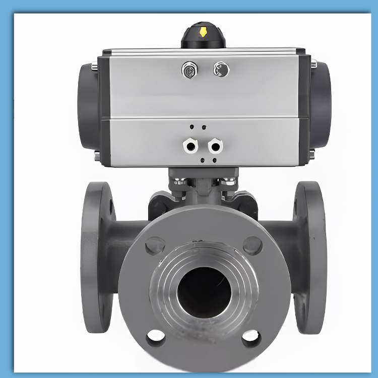 Pneumatic Three-way Ball Valve Pneumatic Three-way Ball Valve