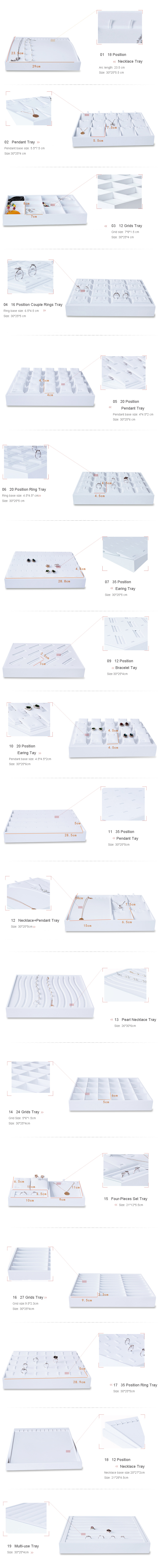 Leather Necklace Ring Earing Jewelry Display Tray Leather Necklace Ring Earing Jewelry Display Tray
