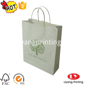 ถุงกระดาษคราฟท์สีขาว white kraft paper bag