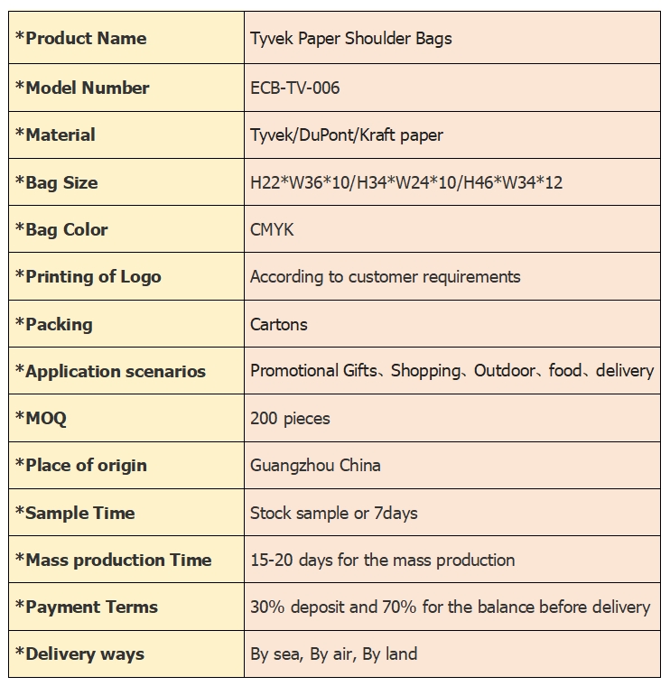 High load-bearing DuPont paper shoulder bag High load-bearing DuPont paper shoulder bag