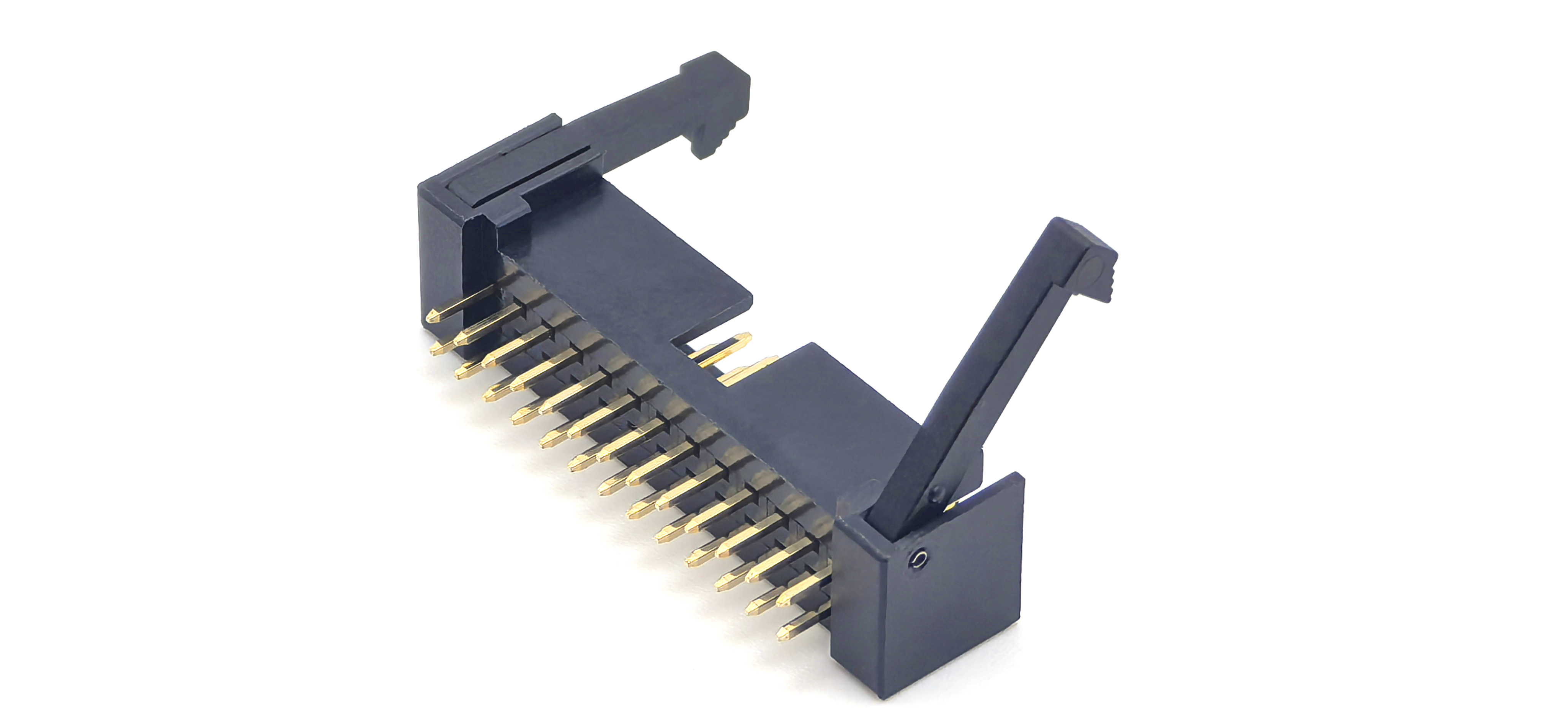 box header with metal and plastic latch box header with metal and plastic latch