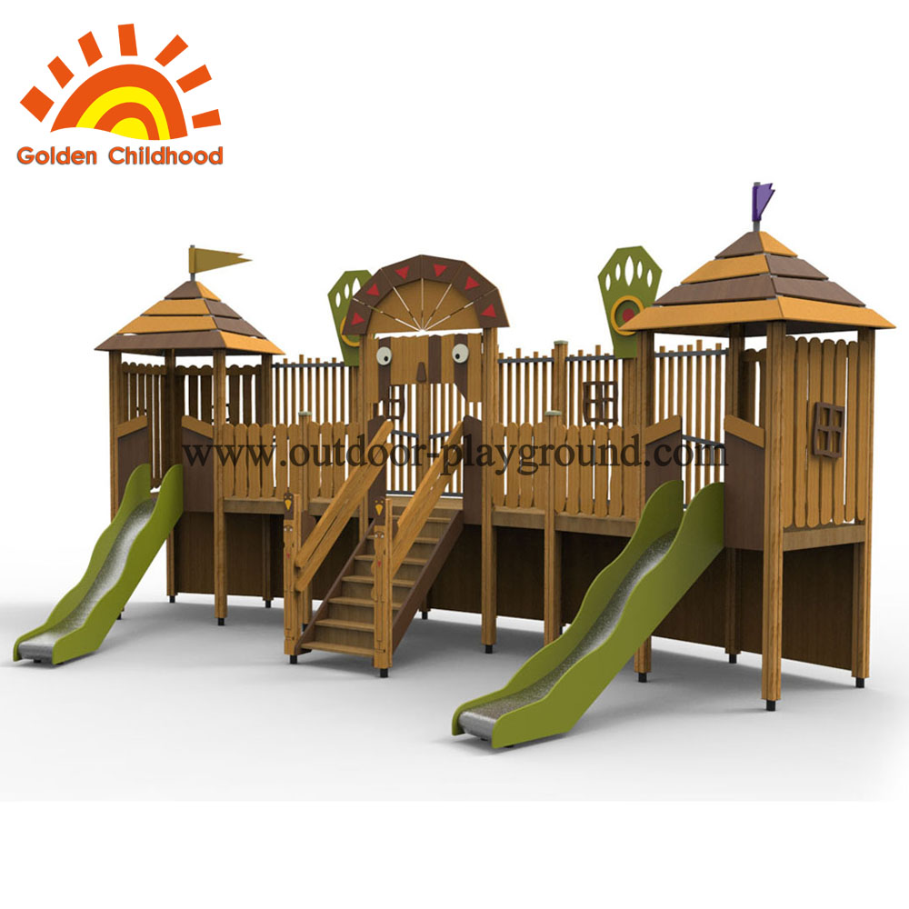 children wooden playground set