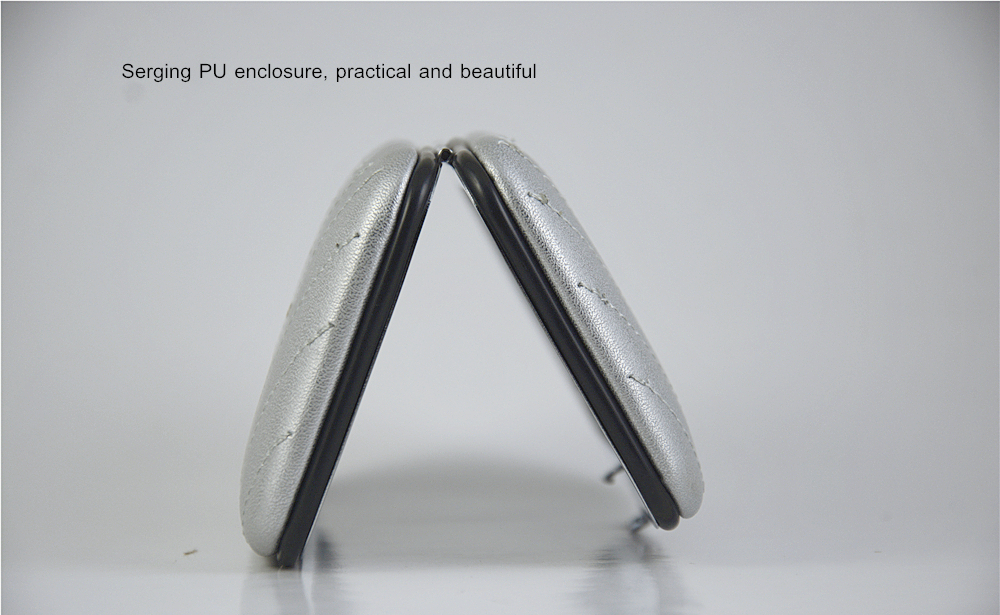 Miroir Compact Argenté Silver Compact Mirror