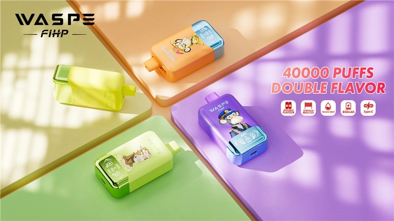 Waspe 40000 Puffs Dual Flavor Vape with LED Display Waspe 40000 Puffs Dual Flavor Vape with LED Display