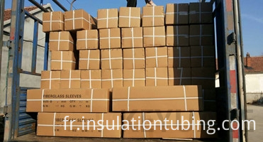 La douille en fibre de verre de silicone est livrée par camion Silicone Glass Fiber Sleeve Is Delivered By Truck
