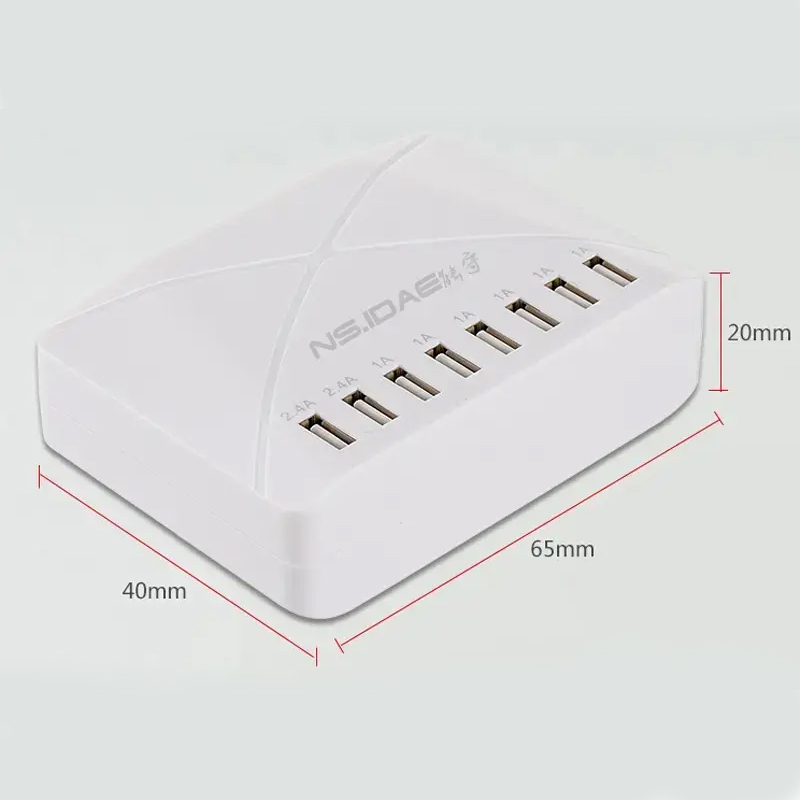 8 Ports USB Charger Power Adapter size 8 Ports USB Charger Power Adapter size