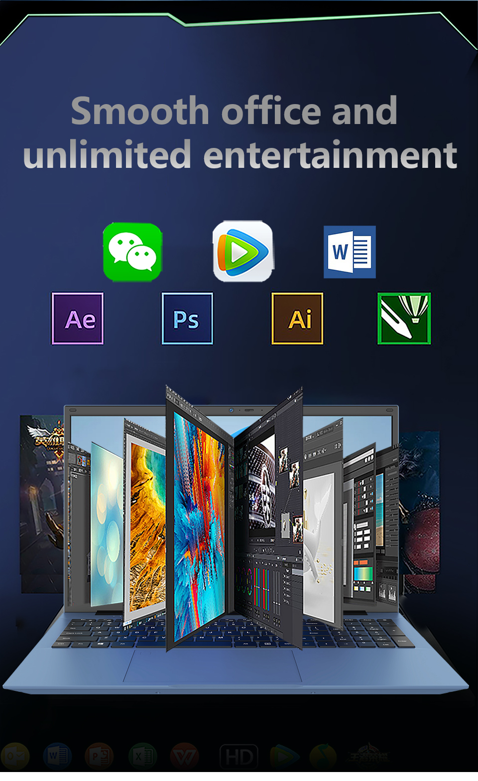 Large-screen laptop Large-screen laptop