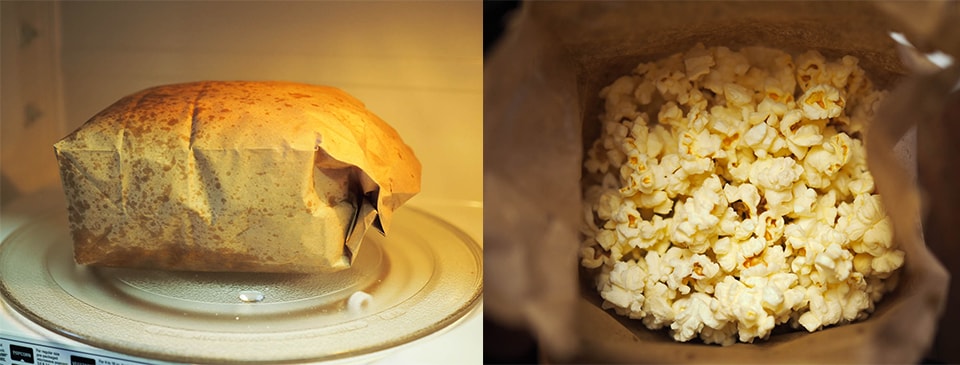 Cooking Popcorn in paper bags