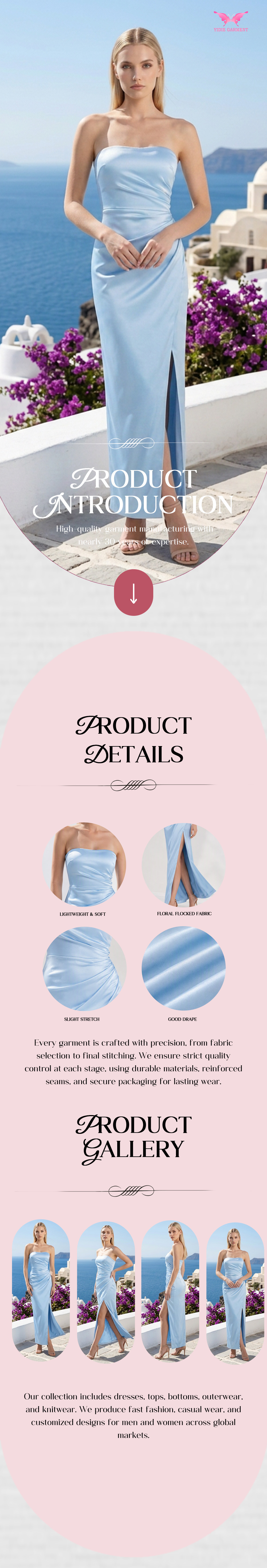 Blue slit evening dress Blue slit evening dress