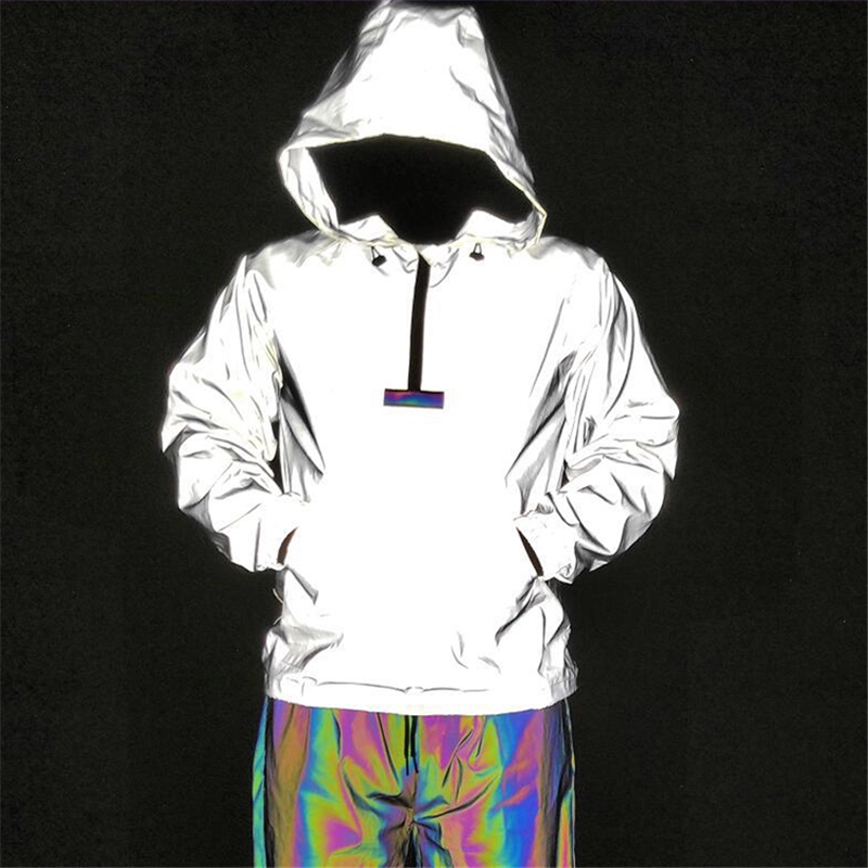 Rainbowtouches Custom Hip Hop Multicolor Reflective Jacket Men2