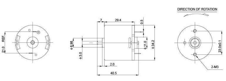 34mm frame size brushed 12v dc motors low voltage economical design