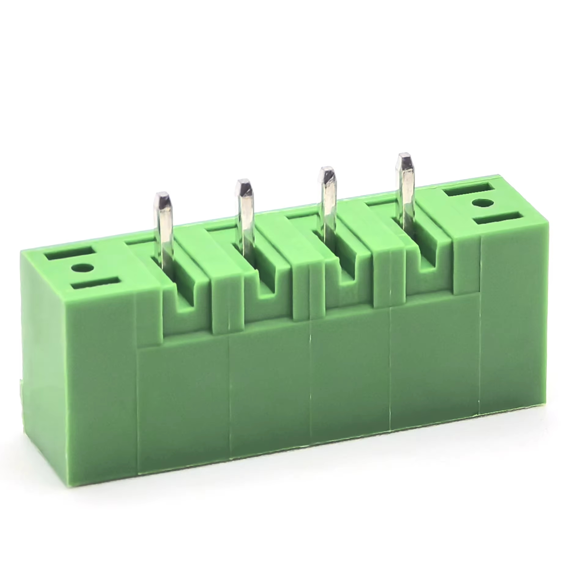 5.08mm Pitch Pluggable Terminal Blocks Straight Male with Lug Green 1*4P 5.08mm Pitch Pluggable Terminal Blocks Straight Male with Lug Green 1*4P