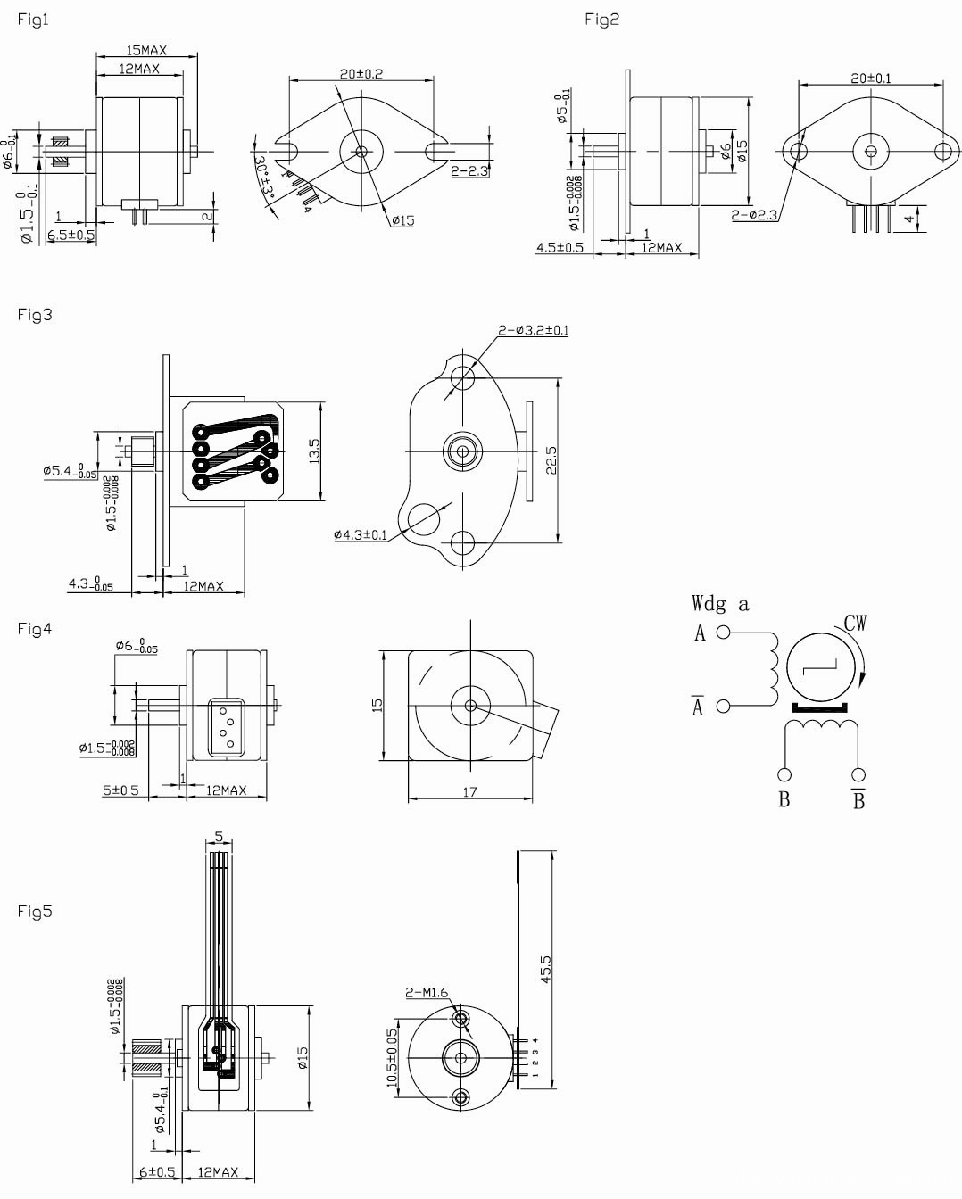 Micro 5v 12v PM stepper motors with less noise and vibrations