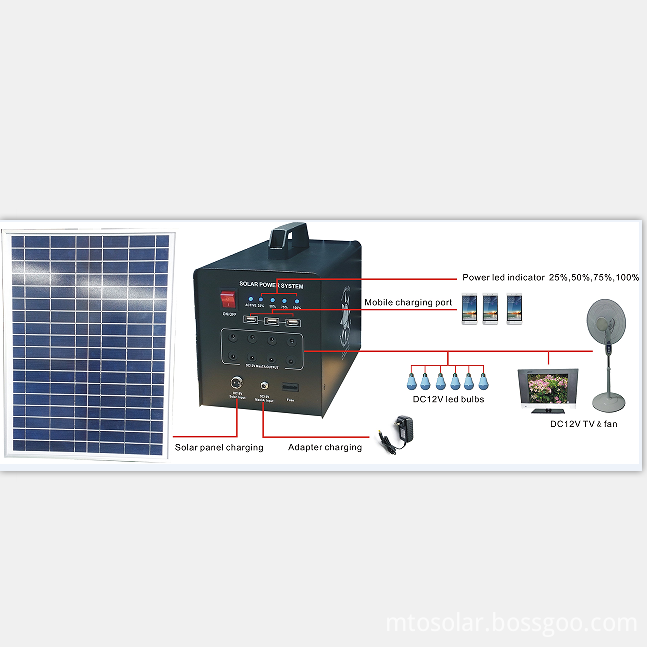 60w offgrid solar power system