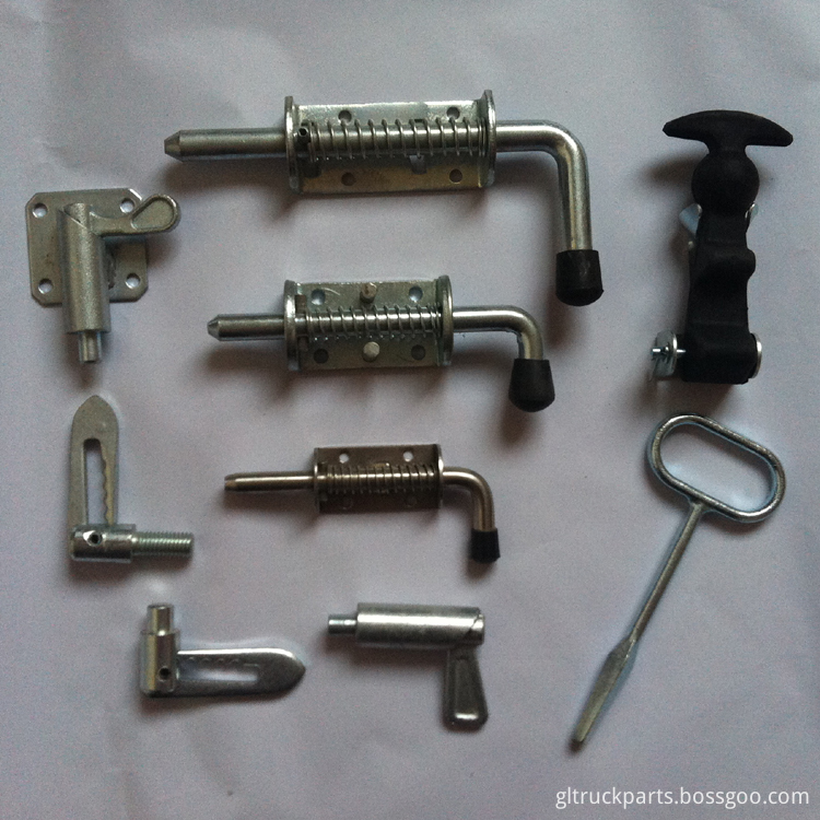 steel spring loaded latch for truck garage doors