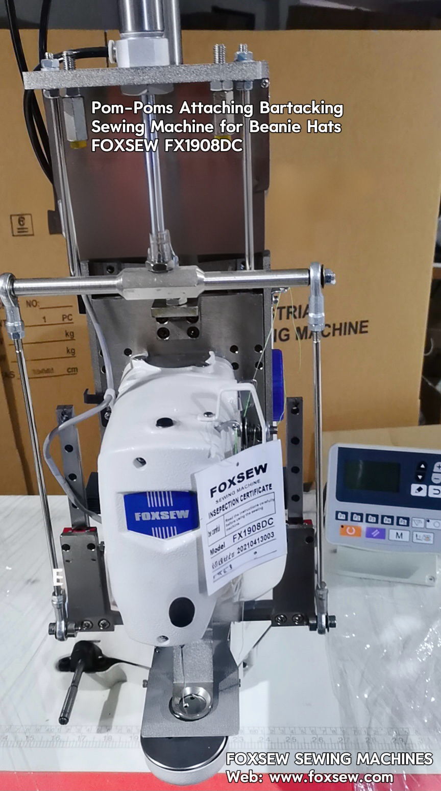 Pompom Bartacking Machine FOXSEW FX1908DC -1 Pompom Bartacking Machine FOXSEW FX1908DC -1