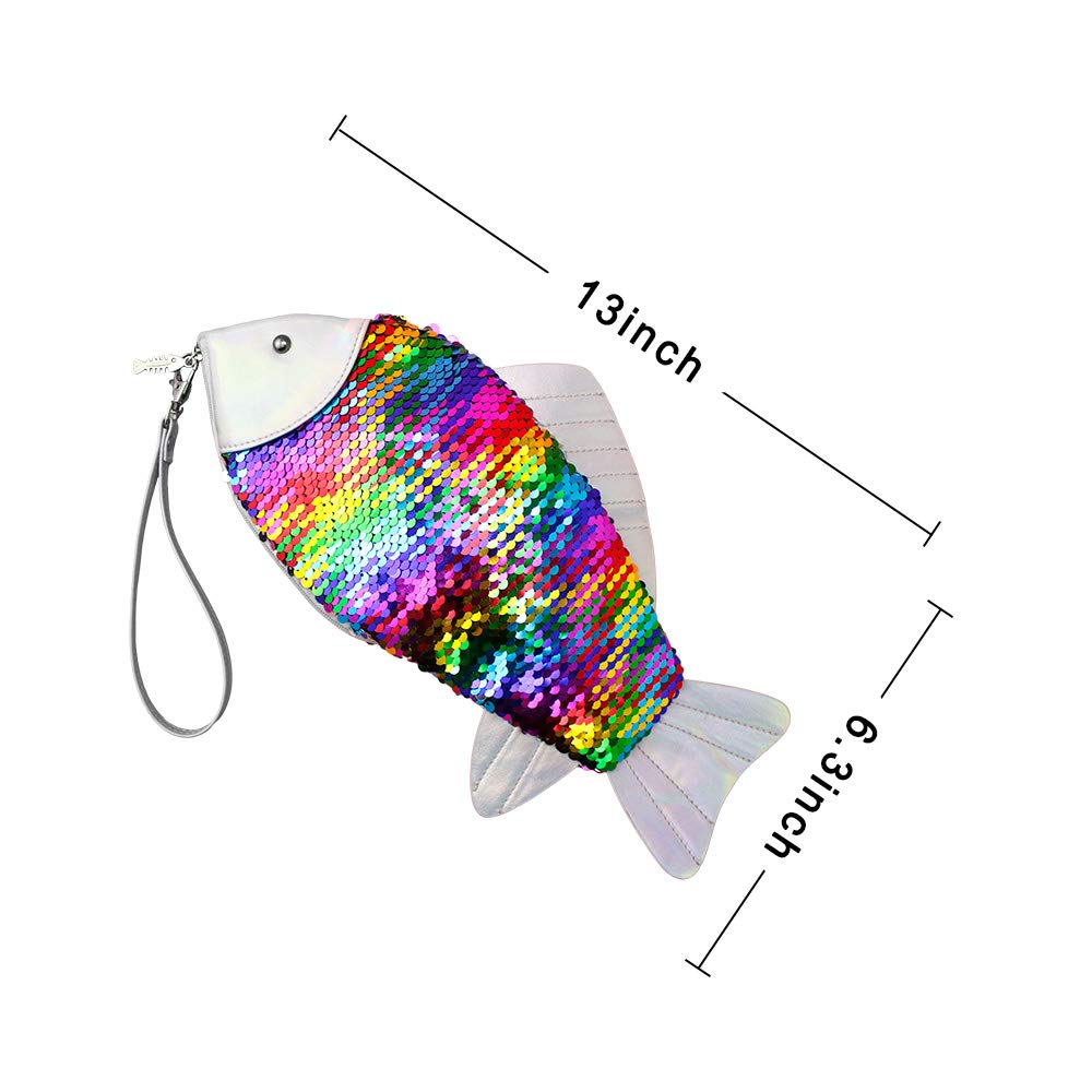 Glitter Sequin Fish Pencil Case 2 Glitter Sequin Fish Pencil Case 2