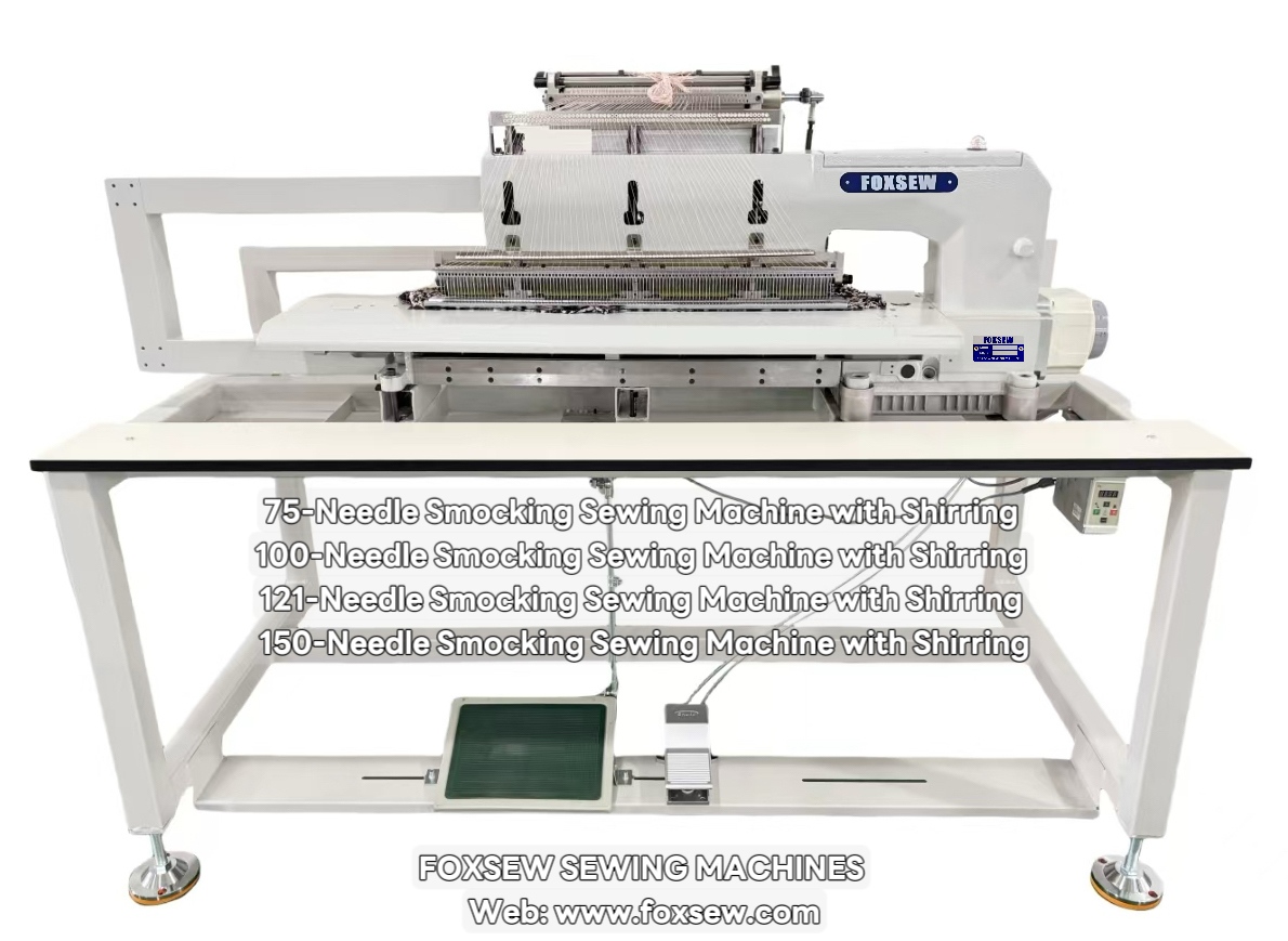 100-Needle Smocking Sewing Machine with Shirring FOXSEW FX14100 -1 100-Needle Smocking Sewing Machine with Shirring FOXSEW FX14100 -1