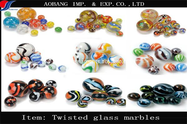 twisted glass marbles