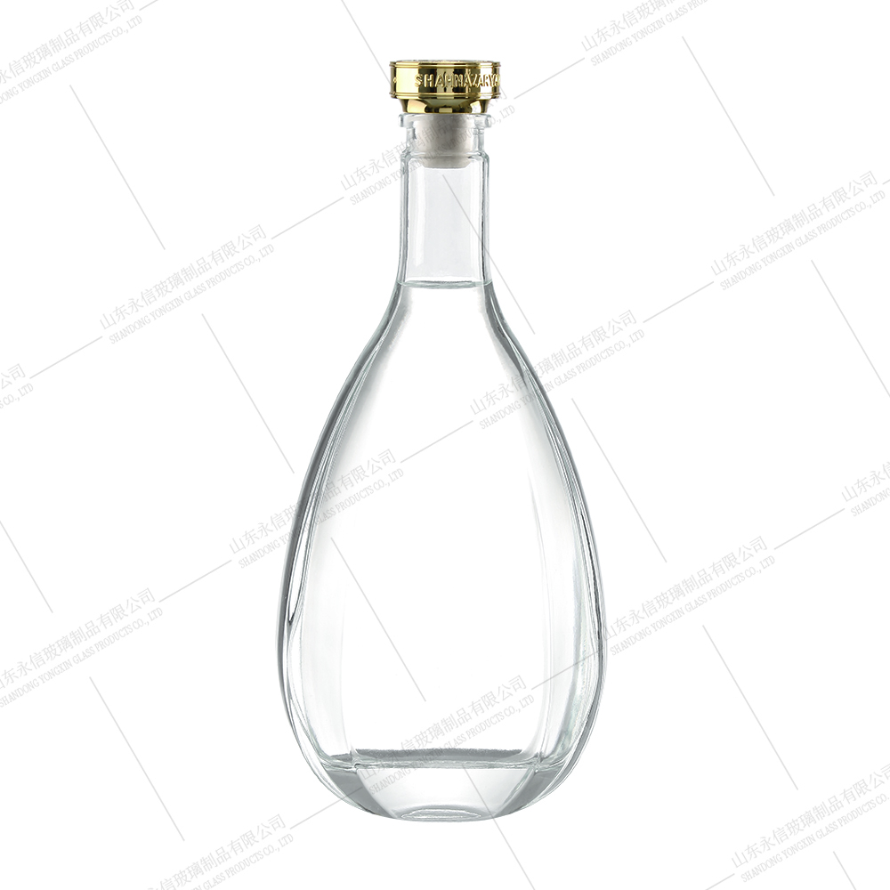 Flat Crystal White Glass Bottle factory Flat Crystal White Glass Bottle factory