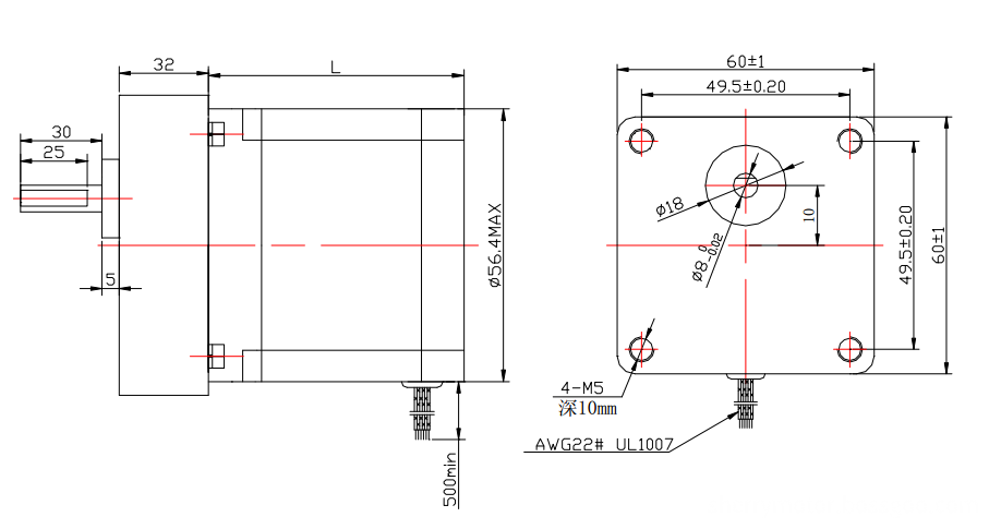 3 phase Geared motors with square flange metal gears, spur gear motor 