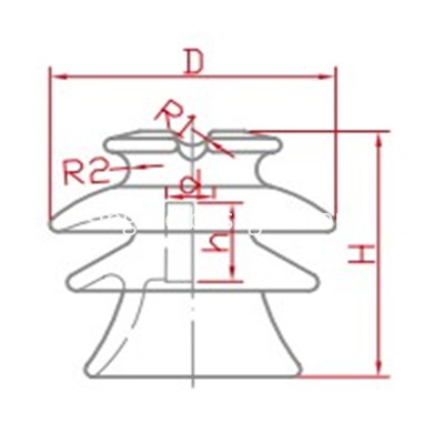 Aislador de porcelana con pasador P-11-Y P-11-Y pin porcelain insulator