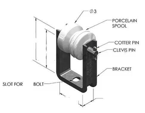 SPOOL INSULATOR DEADED CLEVIS 4 SPOOL INSULATOR DEADED CLEVIS 4