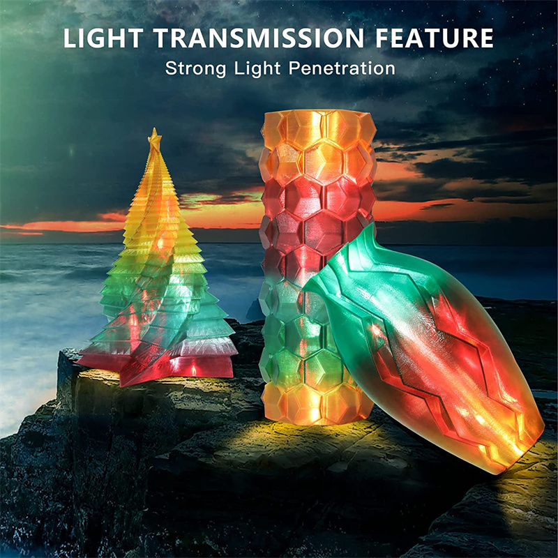 Transparent PLA Rainbow Filament Transparent PLA Rainbow Filament