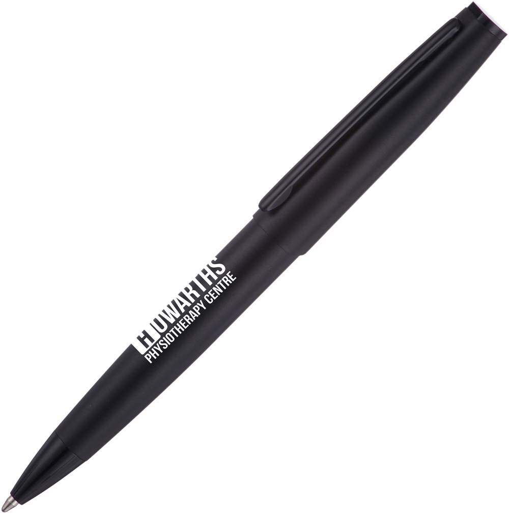 stylish matt black twist action pen