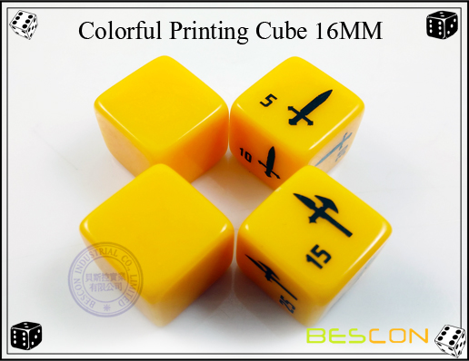 Bunter Druckwürfel 16MM-3 Colorful Printing Cube 16MM-3